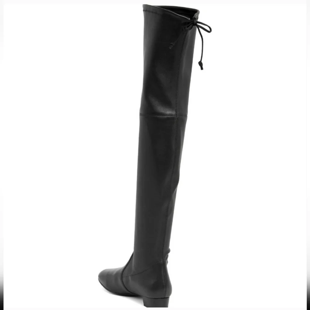 NIB Stuart Weitzman‎ Black Leather Over the Knee High Tall Genna 25 City Boots 5